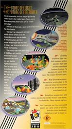 Box back cover for Star Fighter on the Panasonic 3DO.