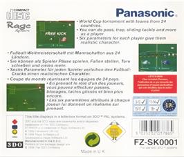 Box back cover for Striker - World Cup Special on the Panasonic 3DO.