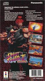 Box back cover for Super Street Fighter 2 Turbo on the Panasonic 3DO.