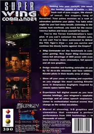 Box back cover for Super Wing Commander on the Panasonic 3DO.