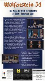Box back cover for Wolfenstein 3D on the Panasonic 3DO.