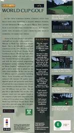 Box back cover for World Cup Golf - Hyatt Dorado Beach on the Panasonic 3DO.