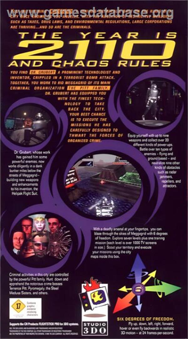 Blade Force - Panasonic 3DO - Artwork - Box Back