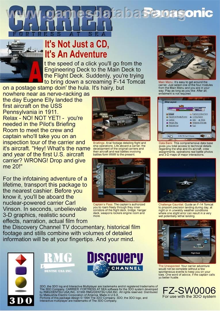 Carrier - Fortress At Sea - Panasonic 3DO - Artwork - Box Back