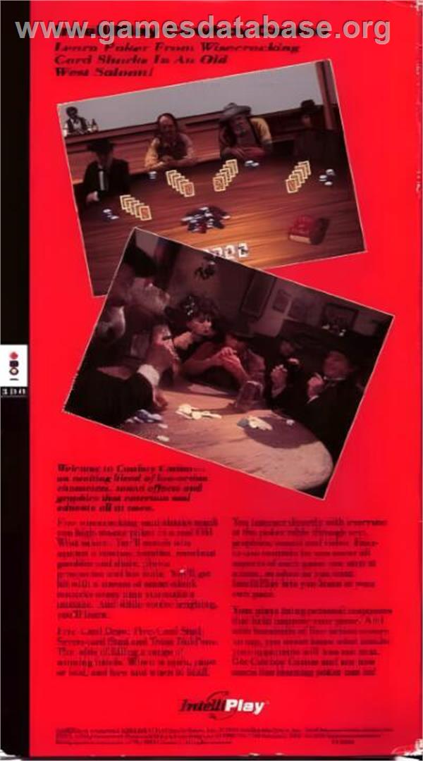 Cowboy Casino - Panasonic 3DO - Artwork - Box Back
