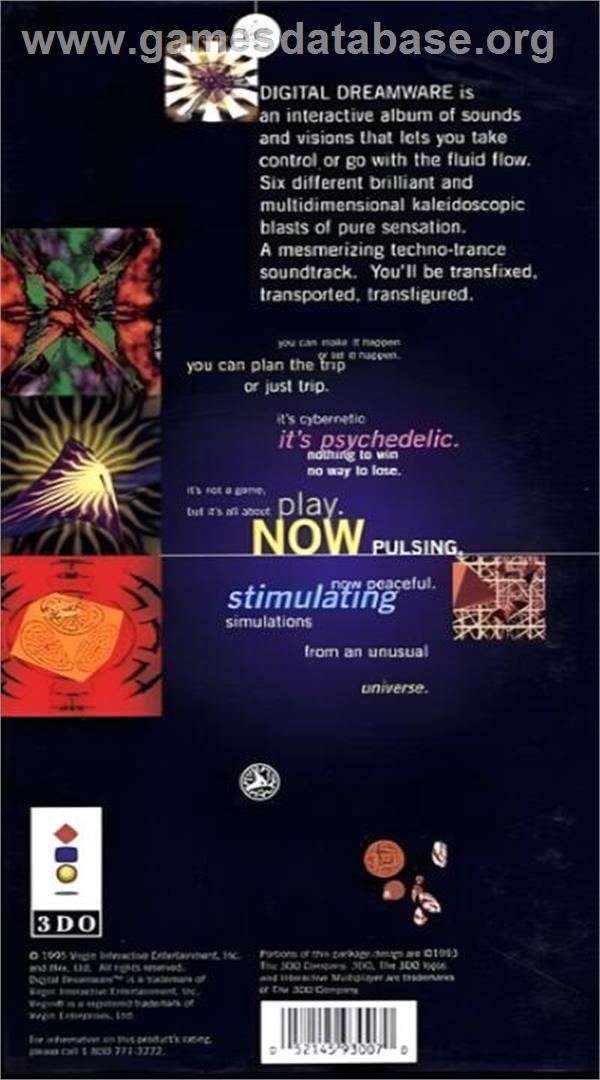 Digital Dreamware - Panasonic 3DO - Artwork - Box Back