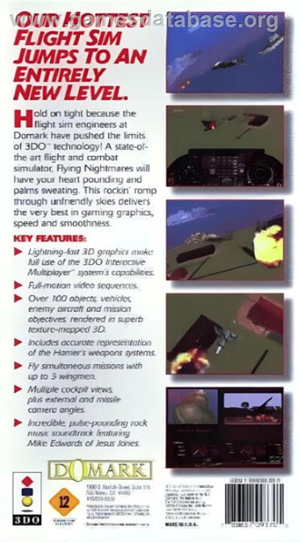 Flying Nightmares - Panasonic 3DO - Artwork - Box Back