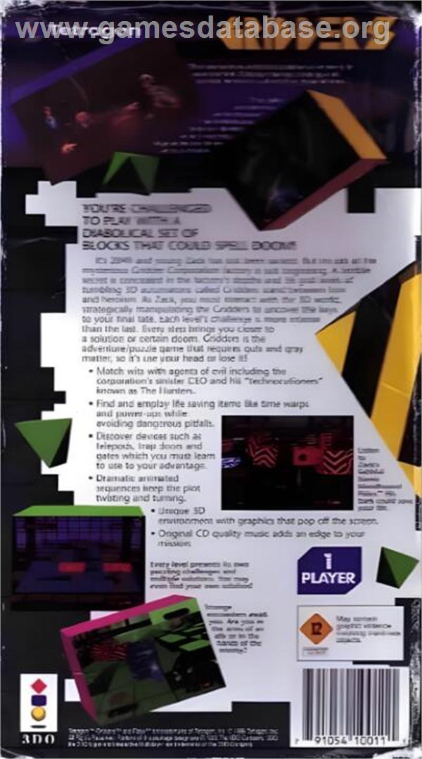Gridders - Panasonic 3DO - Artwork - Box Back