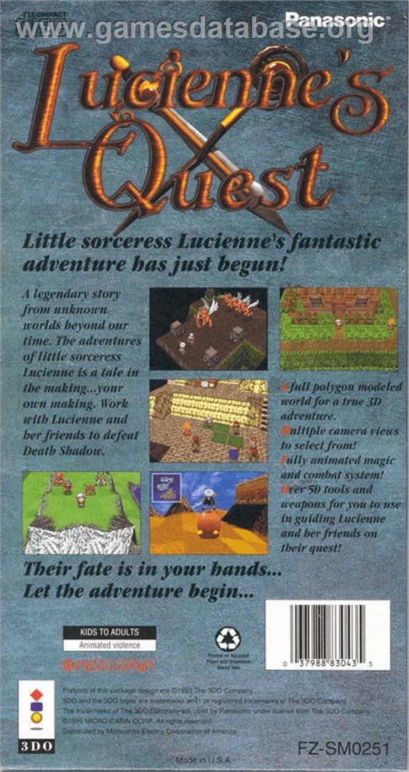 Lucienne's Quest - Panasonic 3DO - Artwork - Box Back
