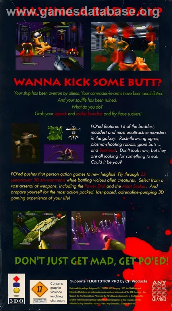 PO'ed - Panasonic 3DO - Artwork - Box Back