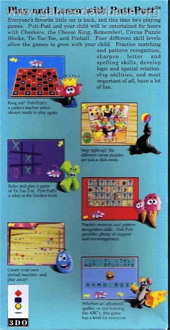 Putt-Putt's Fun Pack - Panasonic 3DO - Artwork - Box Back