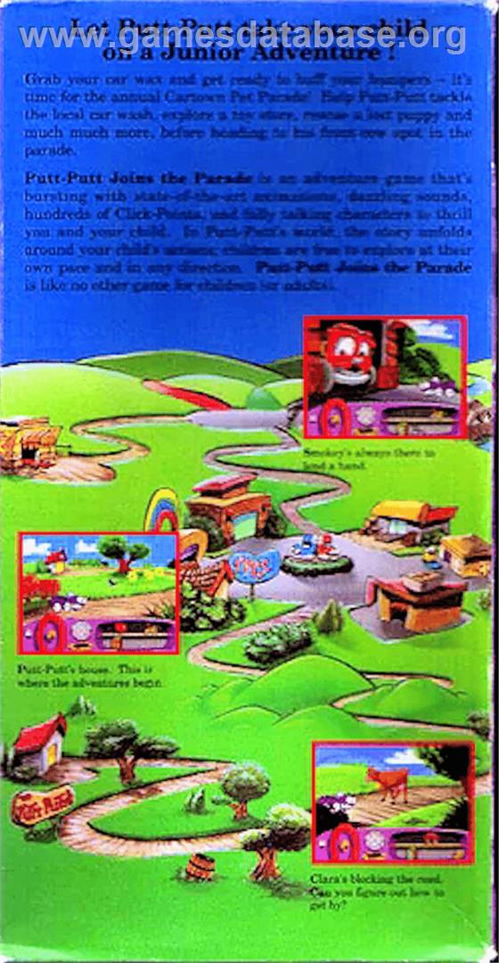 Putt-Putt Joins the Parade - Panasonic 3DO - Artwork - Box Back