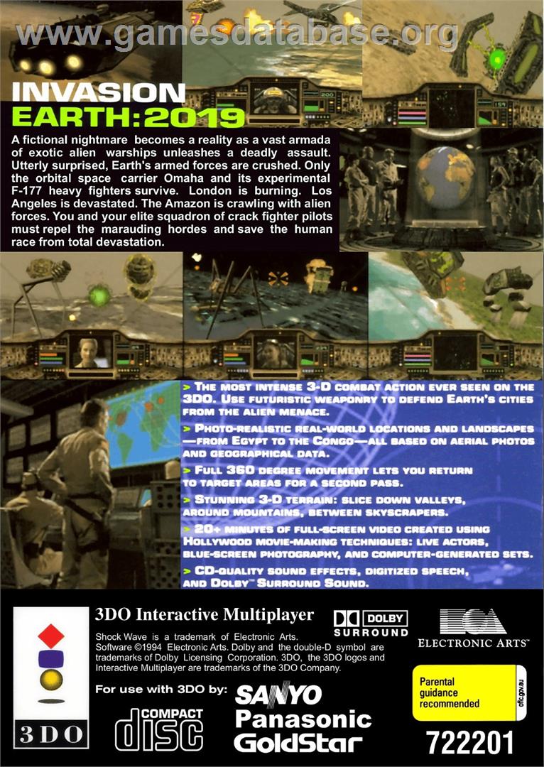 Shock Wave - Panasonic 3DO - Artwork - Box Back