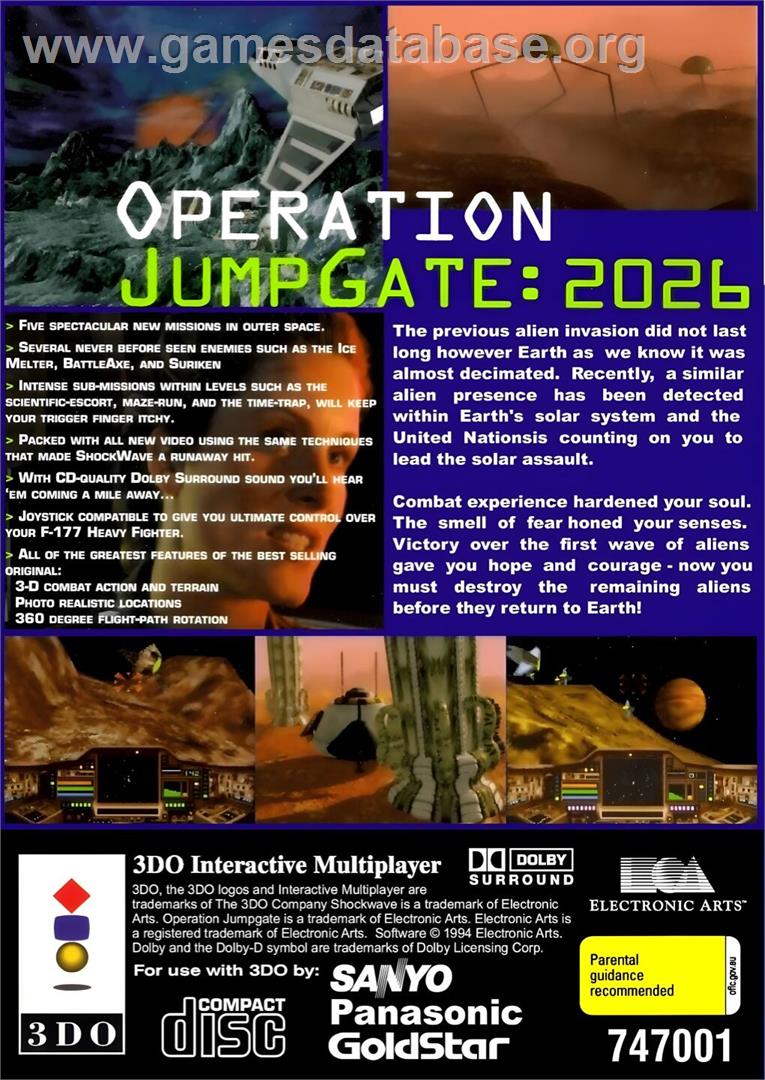 Shock Wave - Operation Jumpgate - Panasonic 3DO - Artwork - Box Back