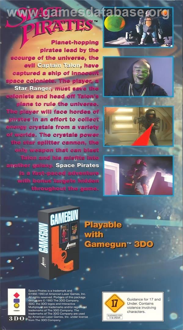 Space Pirates - Panasonic 3DO - Artwork - Box Back