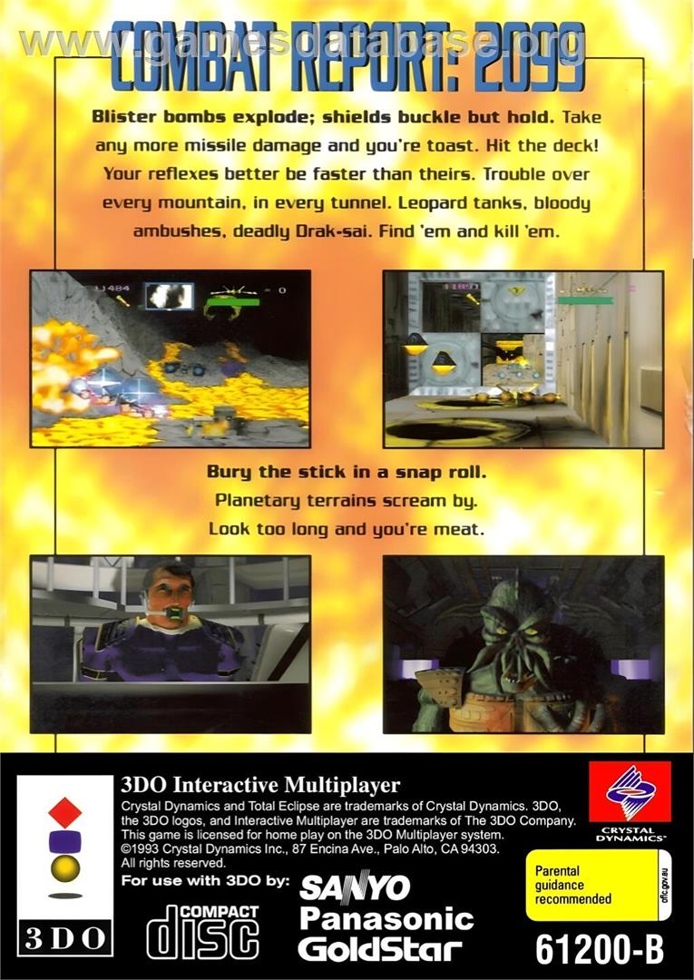 Total Eclipse - Panasonic 3DO - Artwork - Box Back