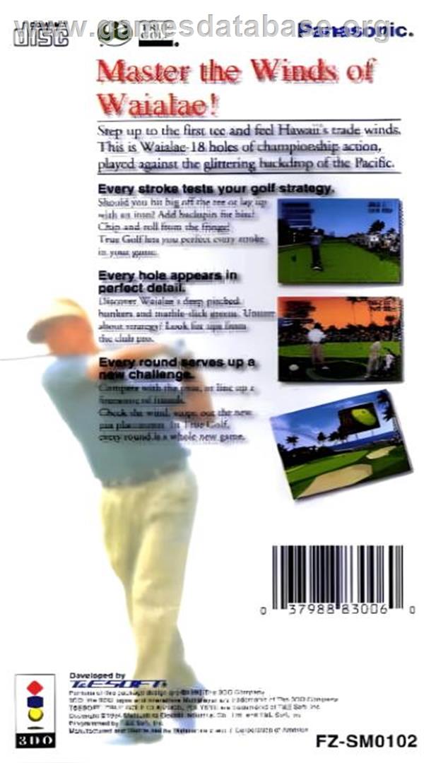 True Golf Classics - Waialae Country Club - Panasonic 3DO - Artwork - Box Back