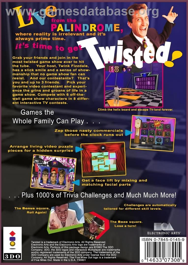 Twisted - The Game Show - Panasonic 3DO - Artwork - Box Back