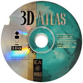 Cartridge artwork for 3d Atlas on the Panasonic 3DO.