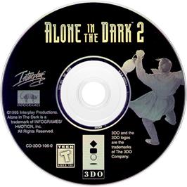 Cartridge artwork for Alone in the Dark 2 on the Panasonic 3DO.
