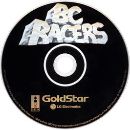 Cartridge artwork for Bc Racers on the Panasonic 3DO.