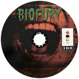 Cartridge artwork for Biofury on the Panasonic 3DO.