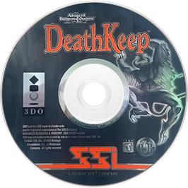 Cartridge artwork for DeathKeep on the Panasonic 3DO.