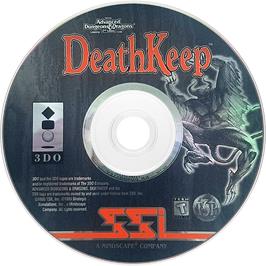 Cartridge artwork for Deathkeep on the Panasonic 3DO.