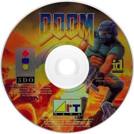 Cartridge artwork for Doom on the Panasonic 3DO.