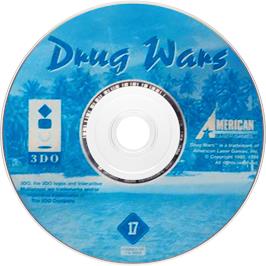 Cartridge artwork for Drug Wars on the Panasonic 3DO.