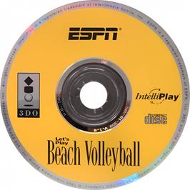 Cartridge artwork for ESPN - Let's Play Beach Volleyball on the Panasonic 3DO.