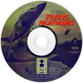 Cartridge artwork for Flying Nightmares on the Panasonic 3DO.