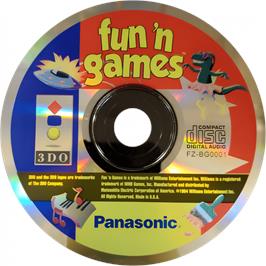 Cartridge artwork for Fun 'n' Games on the Panasonic 3DO.
