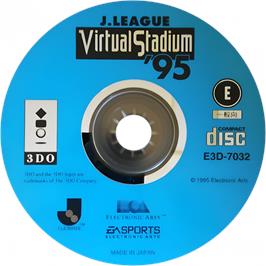 Cartridge artwork for J.League Virtual Stadium '95 on the Panasonic 3DO.