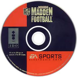 Cartridge artwork for John Madden Football on the Panasonic 3DO.