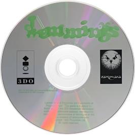Cartridge artwork for Lemmings on the Panasonic 3DO.