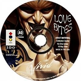 Cartridge artwork for Love Bites on the Panasonic 3DO.