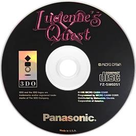 Cartridge artwork for Lucienne's Quest on the Panasonic 3DO.