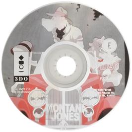 Cartridge artwork for Montana Jones on the Panasonic 3DO.