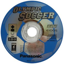 Cartridge artwork for Olympic Soccer on the Panasonic 3DO.