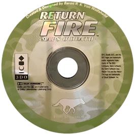 Cartridge artwork for Return Fire - Maps O' Death on the Panasonic 3DO.