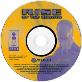 Cartridge artwork for Rise Of The Robots on the Panasonic 3DO.