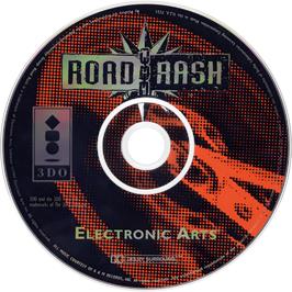 Cartridge artwork for Road Rash on the Panasonic 3DO.