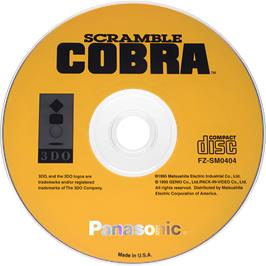 Cartridge artwork for Scramble Cobra on the Panasonic 3DO.