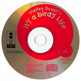Cartridge artwork for Shelley Duvall's It's A Bird's Life on the Panasonic 3DO.