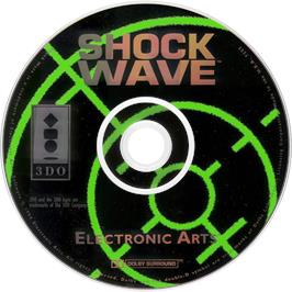 Cartridge artwork for Shock Wave on the Panasonic 3DO.