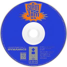 Cartridge artwork for Slam 'n Jam '95 on the Panasonic 3DO.
