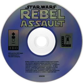 Cartridge artwork for Star Wars - Rebel Assault on the Panasonic 3DO.