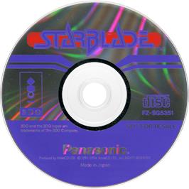 Cartridge artwork for Starblade on the Panasonic 3DO.