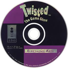 Cartridge artwork for Twisted - The Game Show on the Panasonic 3DO.